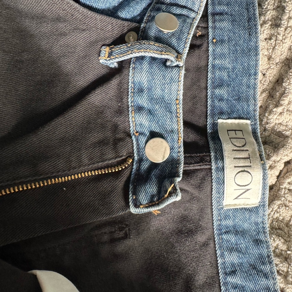 Frankie Shop Black and Blue Jean Shorts - Picture 5 of 7